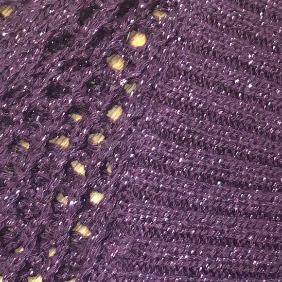 Express Open Knit Wine Maroon Sweater Size XS - Picture 6 of 10